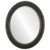 Beveled Mirror - Monticello Oval Frame - Black Silver