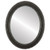 Flat Mirror - Monticello Oval Frame - Black Silver