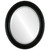 Beveled Mirror - Monticello Oval Frame - Gloss Black