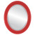 Beveled Mirror - Monticello Oval Frame - Holiday Red