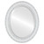 Beveled Mirror - Monticello Framed Oval Mirror - Linen White