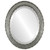 Beveled Mirror - Monticello Oval Frame - Silver Leaf with Black Antique