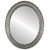 Flat Mirror - Monticello Oval Frame - Silver Leaf with Black Antique