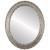 Flat Mirror - Monticello Oval Frame - Silver Leaf with Brown Antique