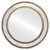 Flat Mirror - Monticello Circle Frame - Silver Leaf with Brown Antique