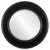 Beveled Mirror - Montreal Round Frame - Gloss Black