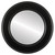 Flat Mirror - Montreal Circle Frame - Gloss Black