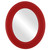 Flat Mirror - Montreal Oval Frame - Holiday Red