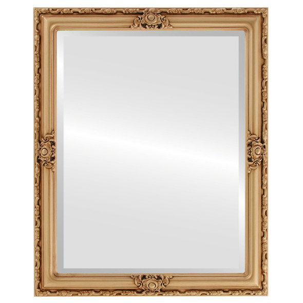 Beveled Mirror - Jefferson Rectangle Frame - Gold Paint