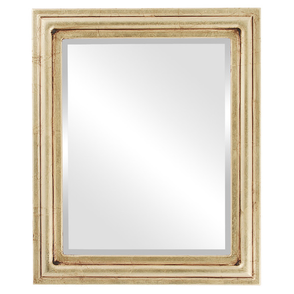 Beveled Mirror - Philadelphia Rectangle Frame - Gold Leaf