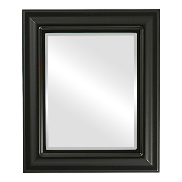 Beveled Mirror - Lancaster Rectangle Frame - Matte Black