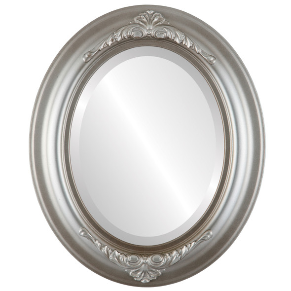 Beveled Mirror - Winchester Oval Frame - Silver Shade
