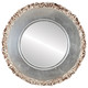 Flat Mirror - Williamsburg Circle Frame - Silver Leaf with Brown Antique