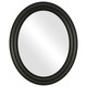 Flat Mirror - Philadelphia Oval Frame - Matte Black