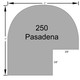 Pasadena Rectangle - Profile Drawing