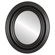 Flat Mirror - Regalia Oval Frame - Matte Black