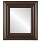 Flat Mirror - Regalia Rectangle Frame - Stone Brown