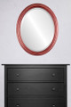 Melbourne Framed Oval Mirror - Rosewood