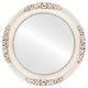 Flat Mirror - Versailles Circle Frame - Antique White