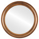 Flat Mirror - Newport Circle Frame - Sunset Gold