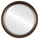Beveled Mirror - Huntington Round Frame - Rubbed Bronze