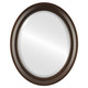 Beveled Mirror - Newport Oval Frame - Rubbed Bronze
