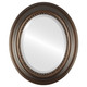 Beveled Mirror - Chicago Oval Frame - Rubbed Bronze