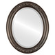 Beveled Mirror - Florence Oval Frame - Rubbed Bronze
