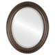 Beveled Mirror - Dorset Oval Frame - Rubbed Bronze