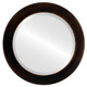 Beveled Mirror - Cafe Round Frame - Rubbed Bronze