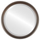 Beveled Mirror - Saratoga Round Frame - Rubbed Bronze