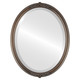 Beveled Mirror - Contessa Oval Frame - Rubbed Bronze