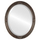 Beveled Mirror - Jefferson Oval Frame - Rubbed Bronze