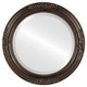 Beveled Mirror - Versailles Round Frame - Rubbed Bronze