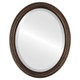 Beveled Mirror - Santa Fe Oval Frame - Rubbed Bronze