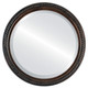 Beveled Mirror - Santa Fe Round Frame - Rubbed Bronze