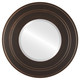 Beveled Mirror - Palomar Round Frame - Rubbed Bronze