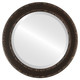 Beveled Mirror - Monticello Round Frame - Rubbed Bronze