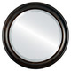 Beveled Mirror - Messina Round Frame - Rubbed Bronze