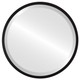 London Framed Round Mirror - Matte Black