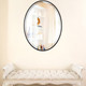 Lifestyle 2 - Singapore Framed Oval Mirror - Matte Black