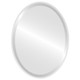 Singapore Framed Oval Mirror - Linen White