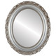 Flat Mirror - Venice Oval Frame - Silver Shade