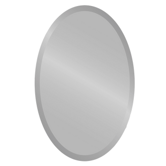 Oval Frameless Beveled Mirror