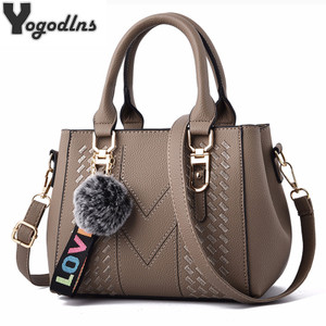 Embroidery Messenger Bags Women Leather Handbags Bags for Women Sac a Main Ladies hair ball Hand Bag Embroidery Messenger Bags Women Leather Handbags Bags for Women Sac a Main Ladies hair ball Hand Bag