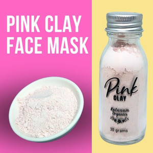 Container of Australian Pink Clay powder, 30 grams, perfect for face packs and soap making, displayed on a clean, minimalistic surface. Container of Australian Pink Clay powder, 30 grams, perfect for face packs and soap making, displayed on a clean, minimalistic surface.