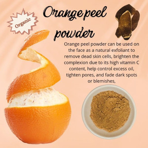Orange Peel Powder – Natural Exfoliator & Skin Brightener with Vitamin C.