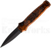 Piranha Prowler Automatic Knife Orange Marble l Tactical Black Blade