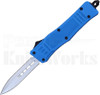 Delta Force Mini OTF Automatic Knife Blue l Bead Blast Dagger Blade