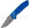 Protech SBR Automatic Knife Knurled Blue l Acid Wash Blade